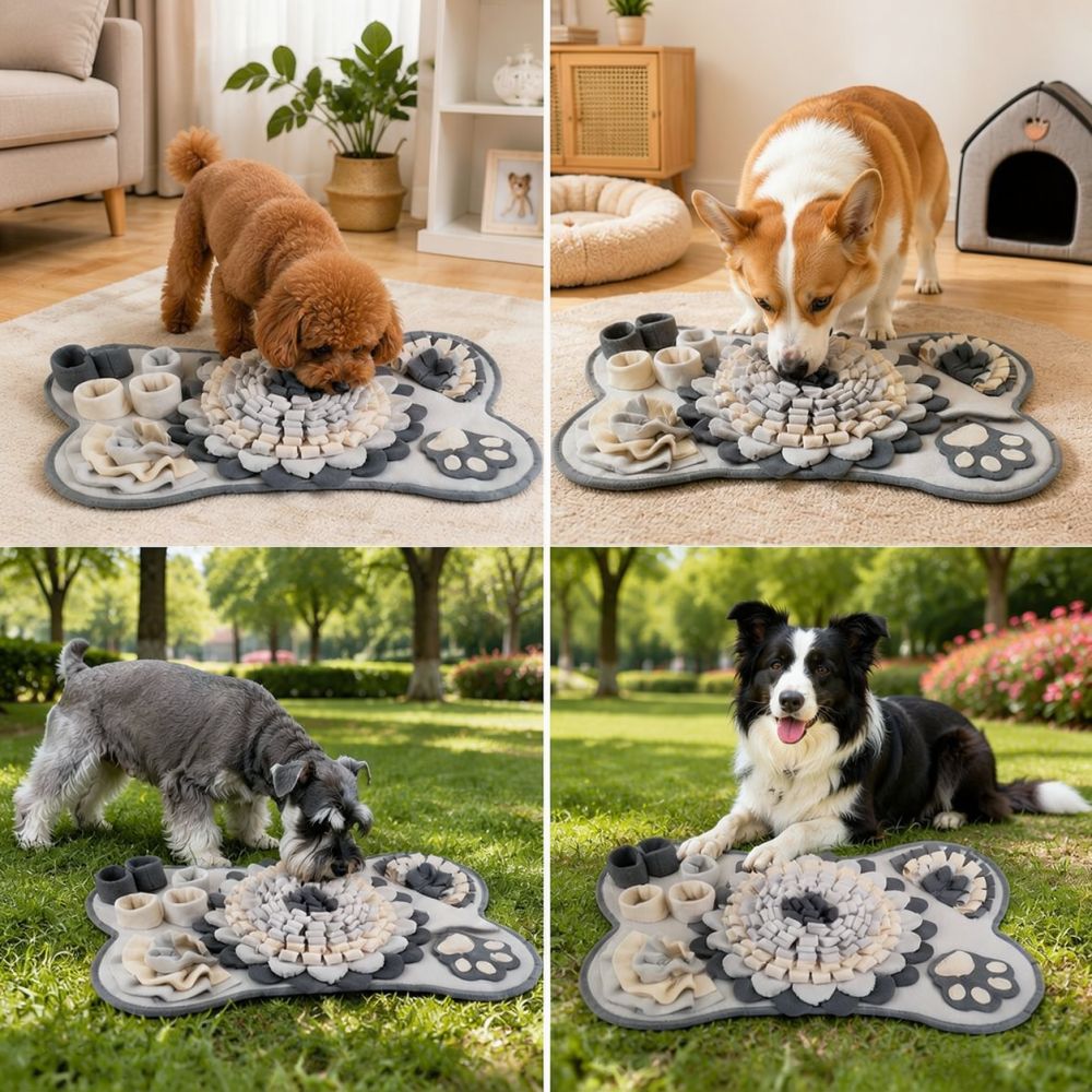 뼈 모양의 강아지 코 씹기 놀이 매트, 반려동물용 식기 - Dog Puzzle Feeder Toy 리뷰 및 가격