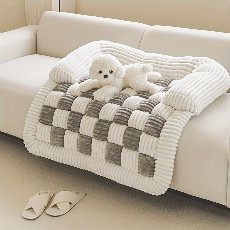 플레이드 애완동물 침대 매트, 겨울용 초극세사 보온 패 - Pet Beds 리뷰 및 가격